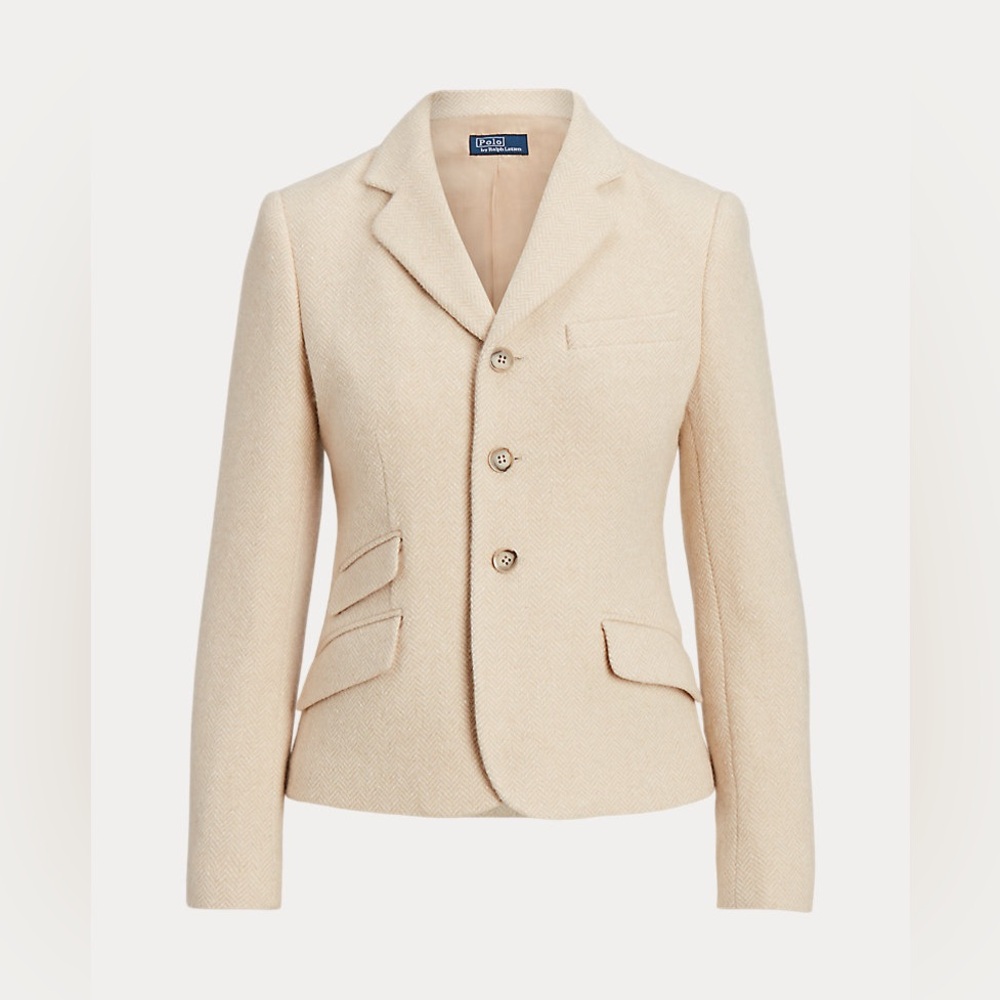 Polo Ralph Lauren Wool-Blend Herringbone Blazer size 10
